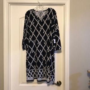 Crown and Ivy Navy and White Dress XXL